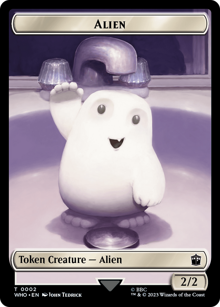 Alien // Osgood, Operation Double Double-Sided Token [Doctor Who Tokens] | RetroPlay Games