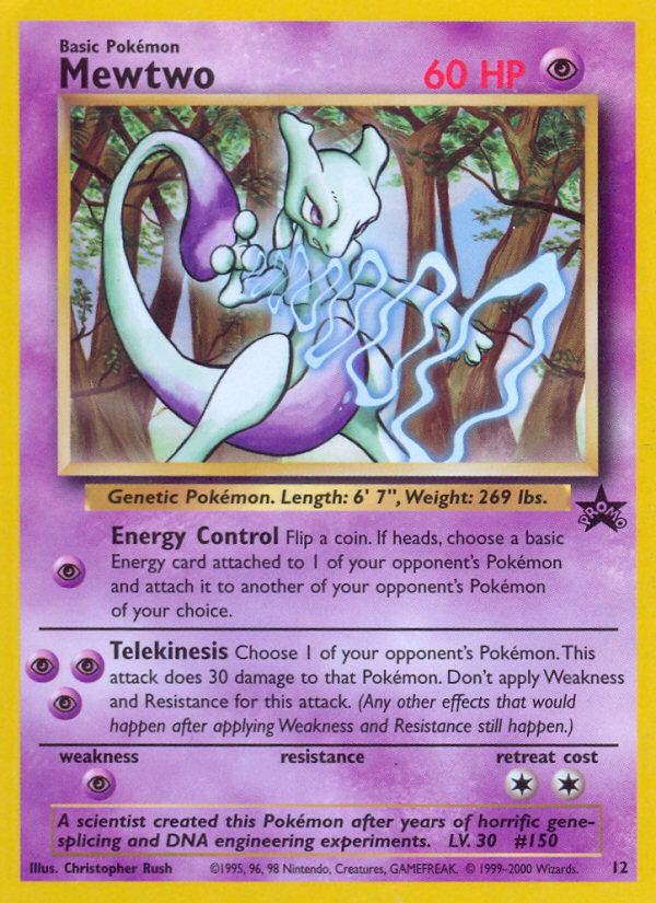 Mewtwo (12) [Wizards of the Coast: Black Star Promos] | RetroPlay Games