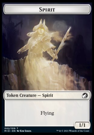 Spirit // Spider Double-sided Token [Innistrad: Midnight Hunt Tokens] | RetroPlay Games