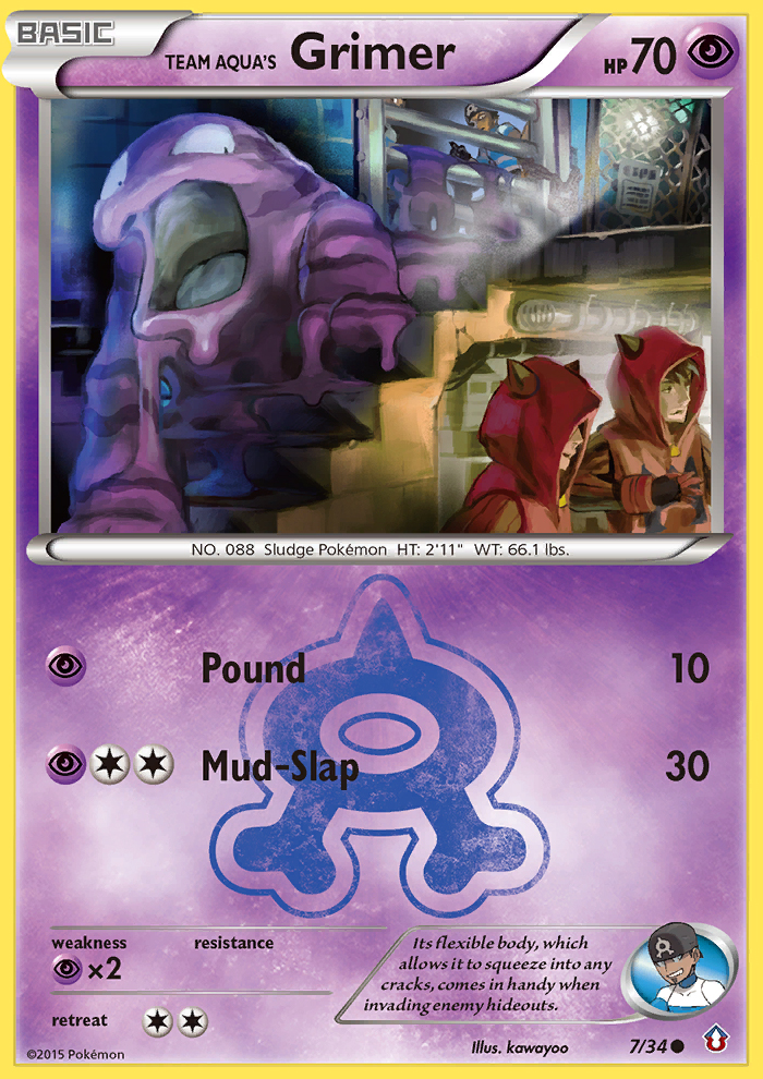 Team Aqua's Grimer (7/34) [XY: Double Crisis] | RetroPlay Games