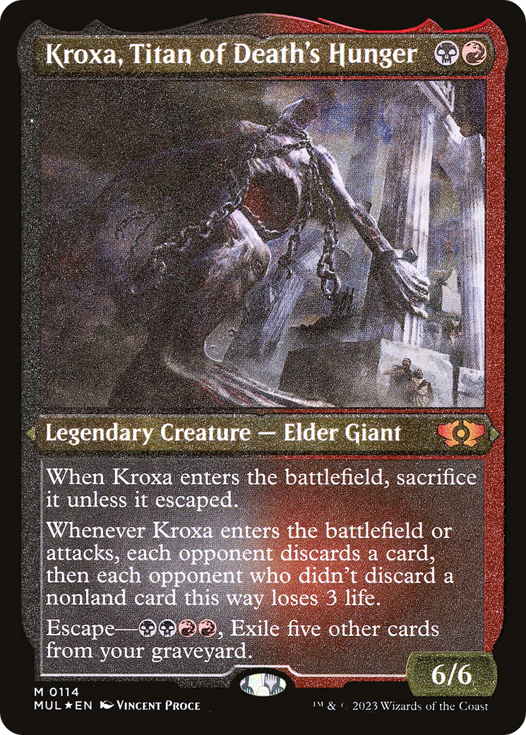 Kroxa, Titan of Death's Hunger (Foil Etched) [Multiverse Legends] | RetroPlay Games