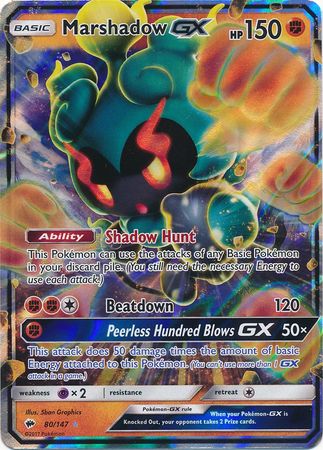 Marshadow GX (80/147) (Jumbo Card) [Sun & Moon: Burning Shadows] | RetroPlay Games