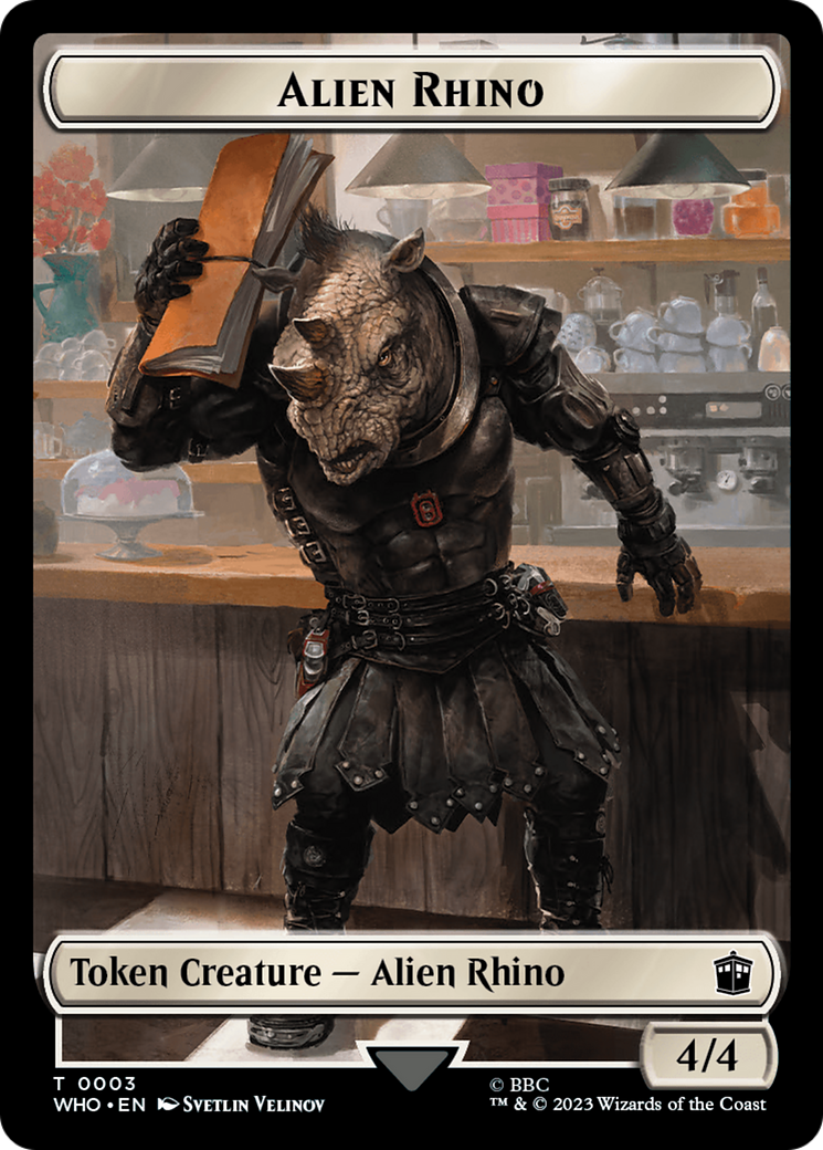 Alien Rhino // Mutant Double-Sided Token [Doctor Who Tokens] | RetroPlay Games