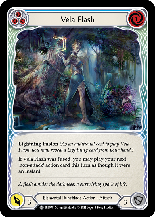 Vela Flash (Blue) [ELE078] (Tales of Aria)  1st Edition Normal | RetroPlay Games