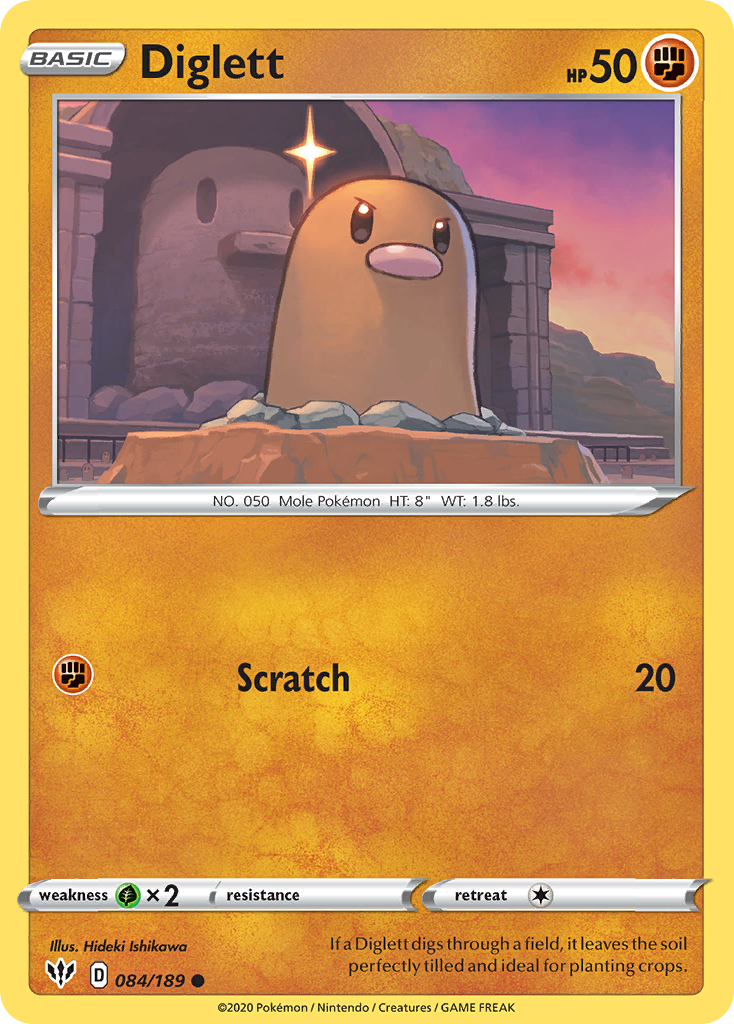 Diglett (084/189) [Sword & Shield: Darkness Ablaze] | RetroPlay Games