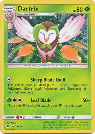 Dartrix (10/149) (Cosmos Holo) [Sun & Moon: Base Set] | RetroPlay Games