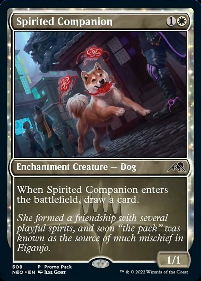 Spirited Companion (Promo Pack) [Kamigawa: Neon Dynasty Promos] | RetroPlay Games