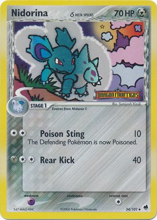 Nidorina (34/101) (Delta Species) (Stamped) [EX: Dragon Frontiers] | RetroPlay Games