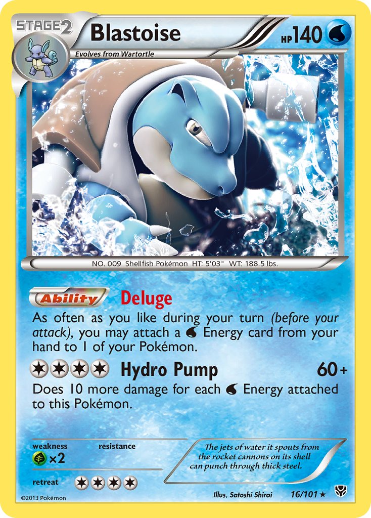 Blastoise (16/101) (Cosmos Holo) (Blister Exclusive) [Black & White: Plasma Blast] | RetroPlay Games