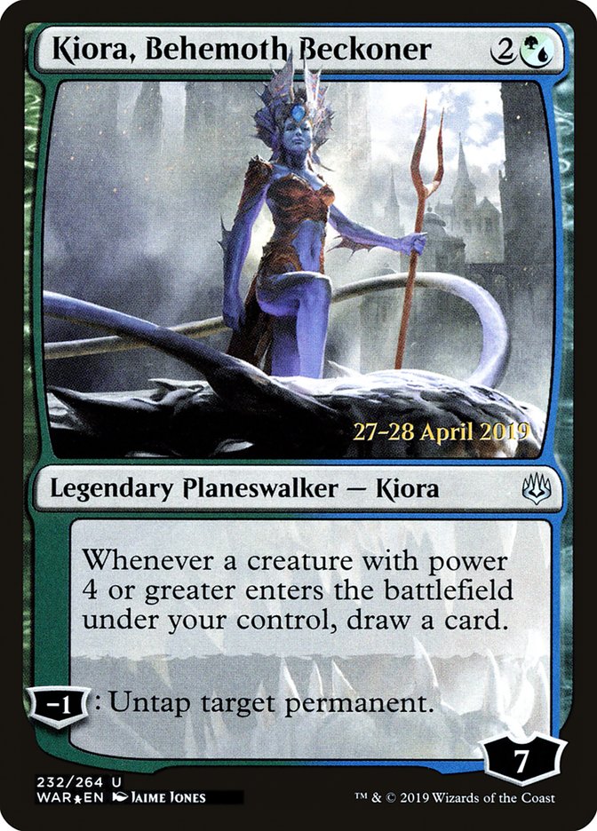 Kiora, Behemoth Beckoner  [War of the Spark Prerelease Promos] | RetroPlay Games