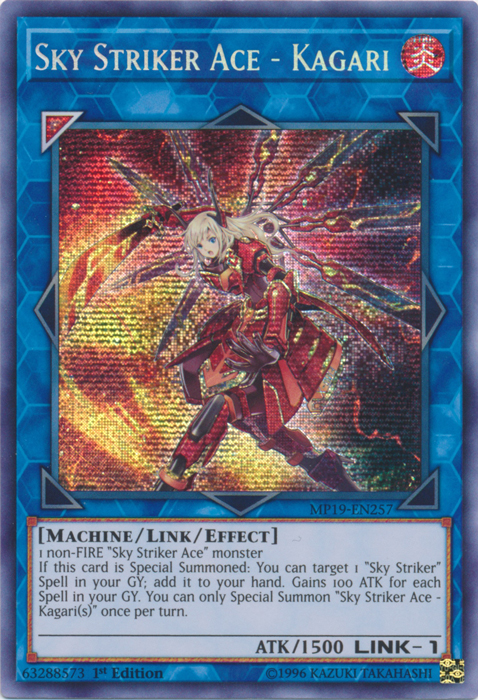 Sky Striker Ace - Kagari [MP19-EN257] Prismatic Secret Rare | RetroPlay Games