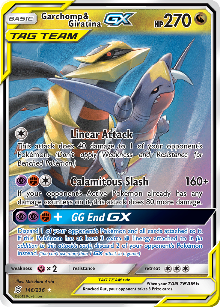 Garchomp & Giratina GX (146/236) [Sun & Moon: Unified Minds] | RetroPlay Games