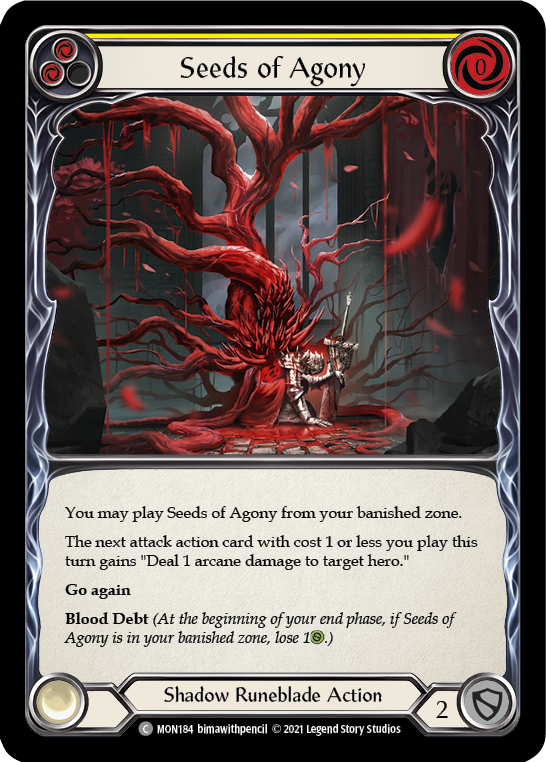Seeds of Agony (Yellow) [MON184-RF] (Monarch)  1st Edition Rainbow Foil | RetroPlay Games