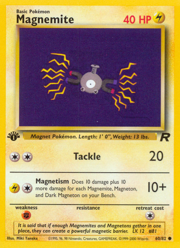 Magnemite (60/82) [Team Rocket 1st Edition] | RetroPlay Games