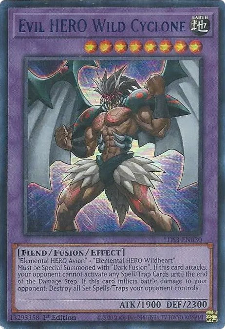 Evil HERO Wild Cyclone (Blue) [LDS3-EN030] Ultra Rare | RetroPlay Games