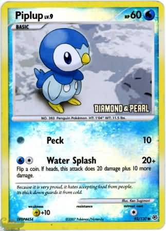 Piplup (93/130) [Burger King Promos: 2008 Collection] | RetroPlay Games