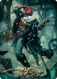 Tibalt, Cosmic Impostor Art Card (Gold-Stamped Signature) [Kaldheim: Art Series] | RetroPlay Games