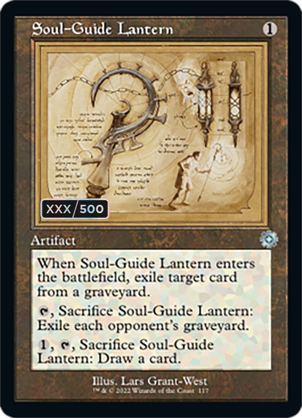 Soul-Guide Lantern (Retro Schematic) (Serial Numbered) [The Brothers' War Retro Artifacts] | RetroPlay Games