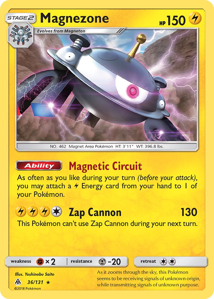 Magnezone (36/131) (Prerelease Kit Exclusive) (Theme Deck Exclusive) [Sun & Moon: Forbidden Light] | RetroPlay Games