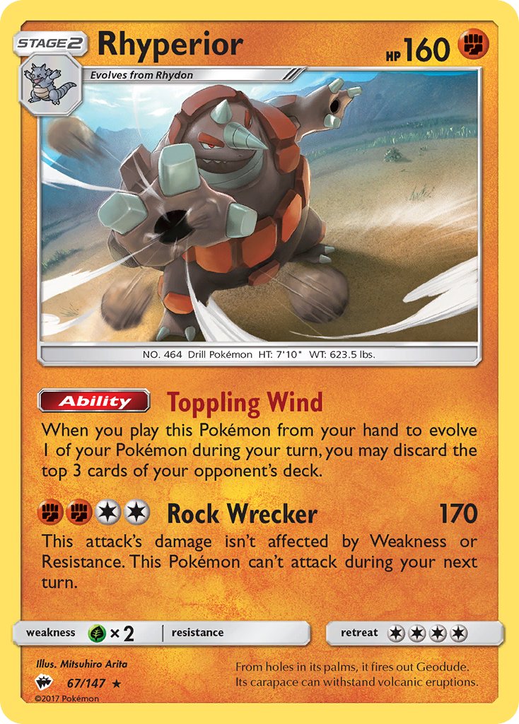 Rhyperior (67/147) (Theme Deck Exclusive) [Sun & Moon: Burning Shadows] | RetroPlay Games