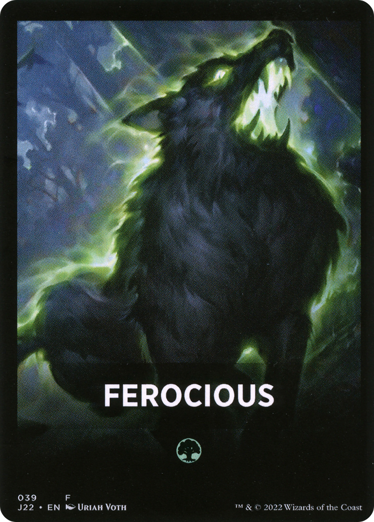 Ferocious Theme Card [Jumpstart 2022 Front Cards] | RetroPlay Games