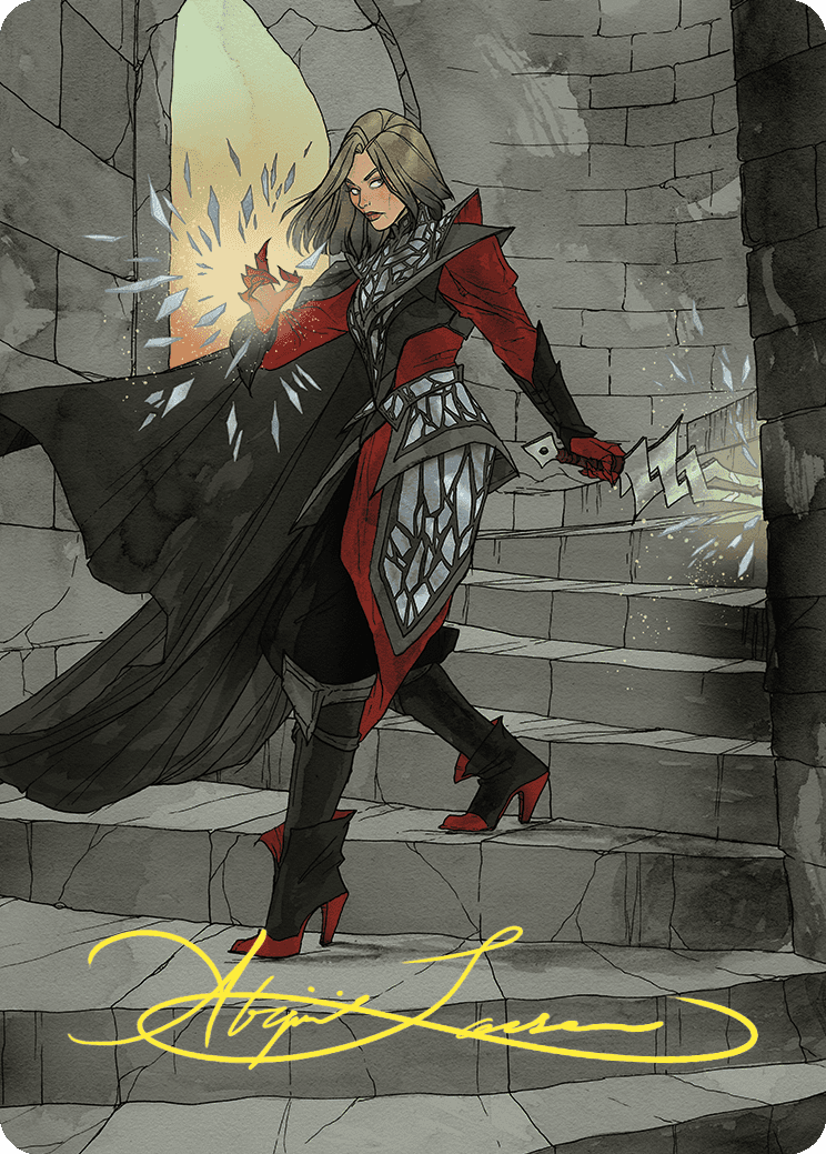 Rowan, Scion of War Art Card (59/81) (Gold-Stamped Signature) [Wilds of Eldraine Art Series] | RetroPlay Games