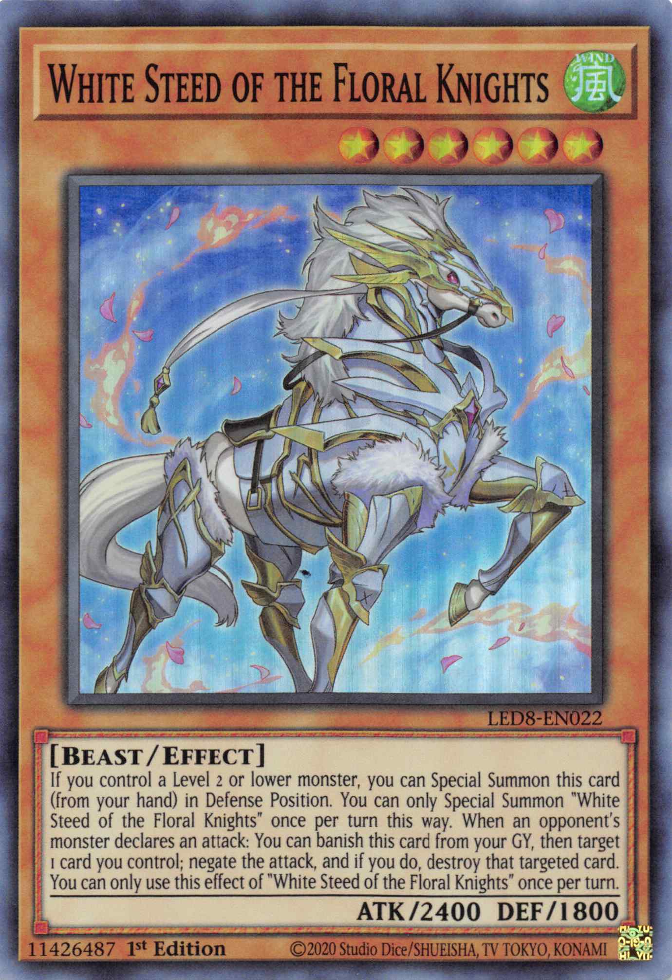 White Steed of the Floral Knights [LED8-EN022] Super Rare | RetroPlay Games