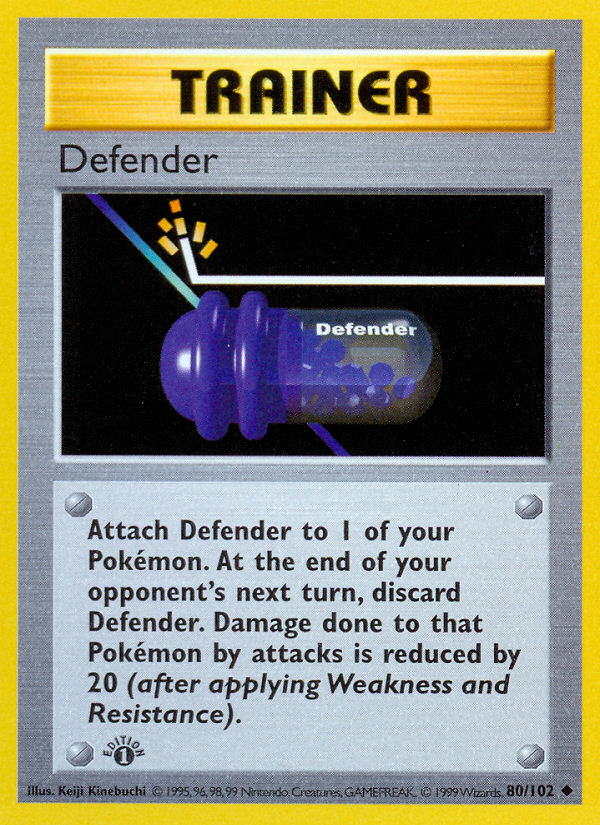 Defender (80/102) (Shadowless) [Base Set 1st Edition] | RetroPlay Games