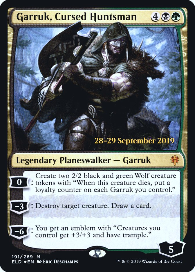 Garruk, Cursed Huntsman  [Throne of Eldraine Prerelease Promos] | RetroPlay Games