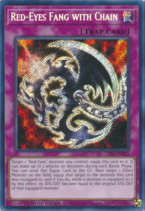 Red-Eyes Fang with Chain [LDS1-EN021] Secret Rare | RetroPlay Games