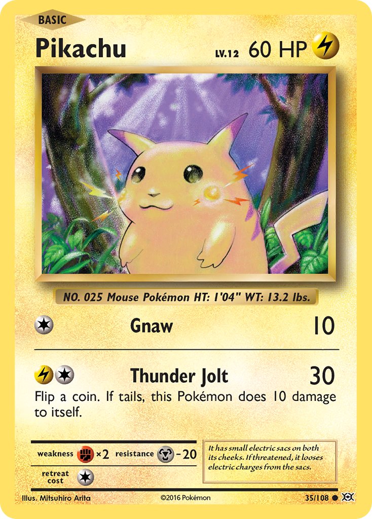 Pikachu (35/108) (Theme Deck Exclusive) (Cracked Ice Holo) [XY: Evolutions] | RetroPlay Games