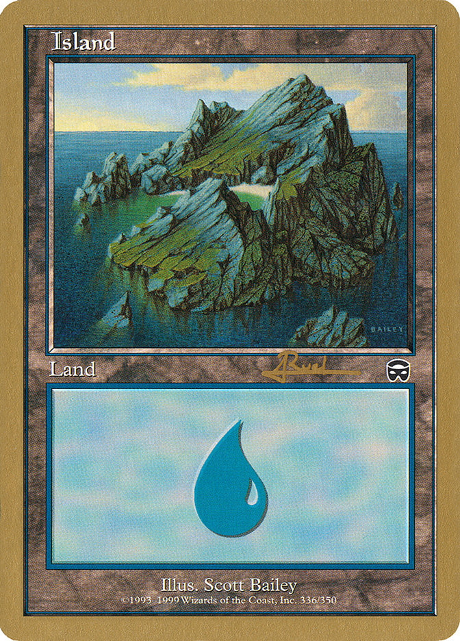 Island (ar336a) (Antoine Ruel) [World Championship Decks 2001] | RetroPlay Games