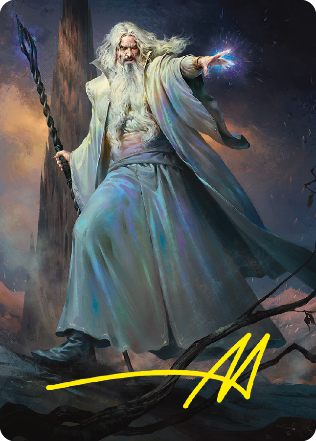 Saruman of Many Colors Art Card (Gold-Stamped Signature) [The Lord of the Rings: Tales of Middle-earth Art Series] | RetroPlay Games