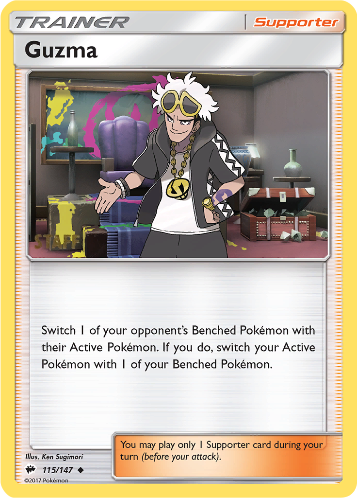 Guzma (115/147) (Regional Championships Staff) [Sun & Moon: Burning Shadows] | RetroPlay Games