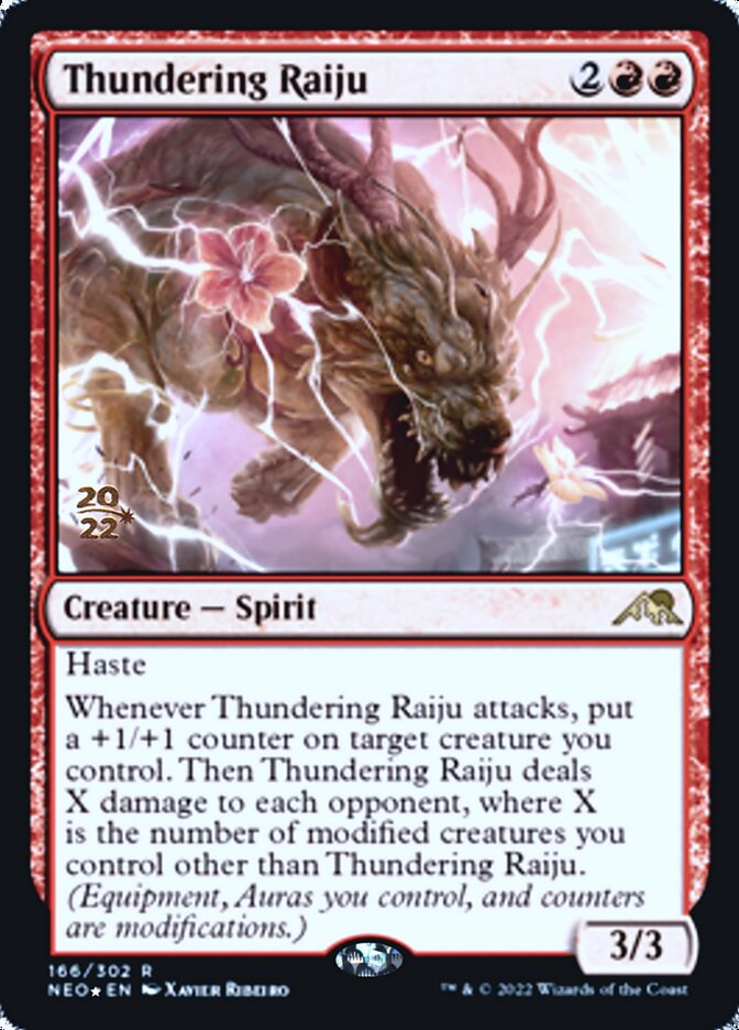 Thundering Raiju [Kamigawa: Neon Dynasty Prerelease Promos] | RetroPlay Games