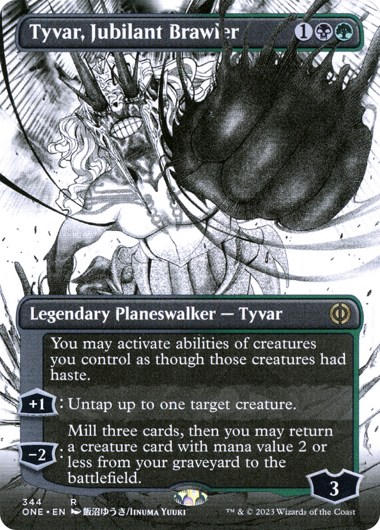 Tyvar, Jubilant Brawler (Borderless Manga) [Phyrexia: All Will Be One] | RetroPlay Games