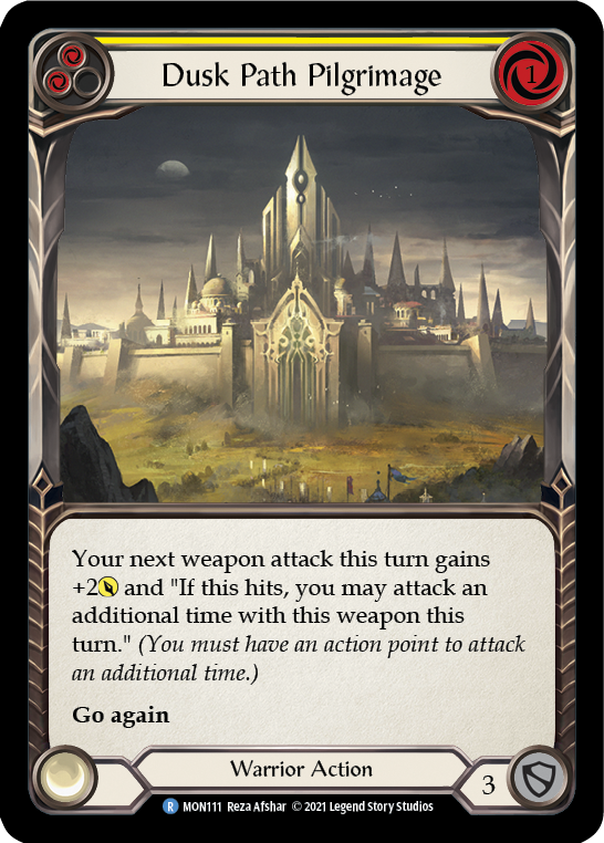 Dusk Path Pilgrimage (Yellow) [MON111-RF] (Monarch)  1st Edition Rainbow Foil | RetroPlay Games