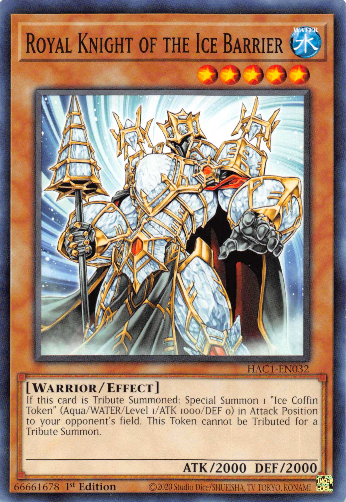 Royal Knight of the Ice Barrier (Duel Terminal) [HAC1-EN032] Parallel Rare | RetroPlay Games