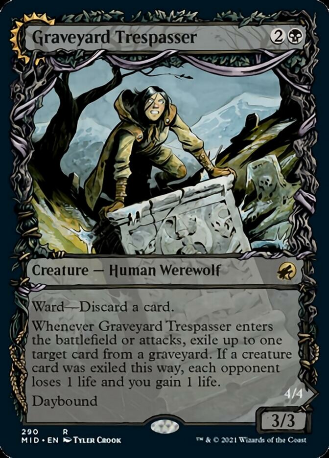 Graveyard Trespasser // Graveyard Glutton (Showcase Equinox) [Innistrad: Midnight Hunt] | RetroPlay Games