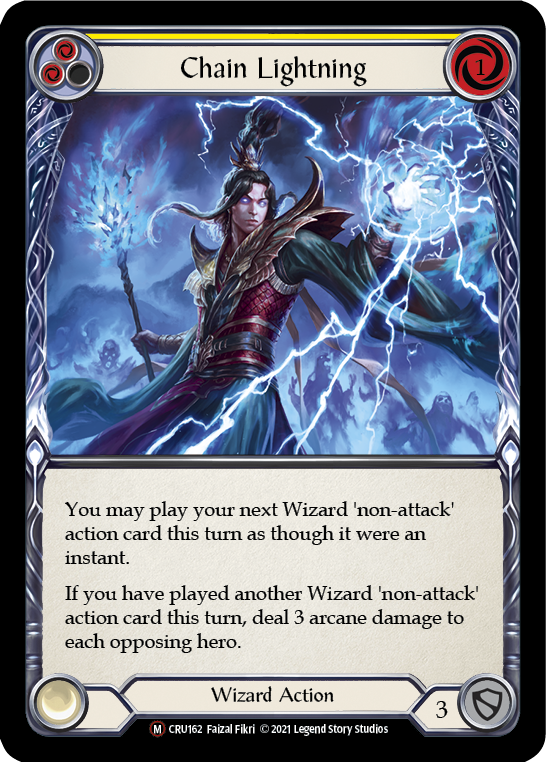 Chain Lightning [U-CRU162] (Crucible of War Unlimited)  Unlimited Rainbow Foil | RetroPlay Games
