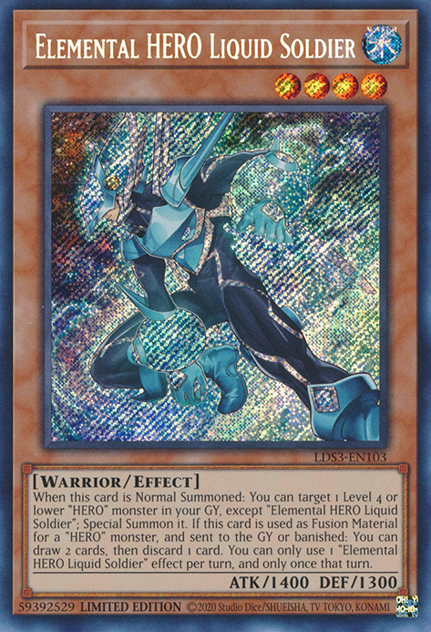 Elemental HERO Liquid Soldier [LDS3-EN103] Secret Rare | RetroPlay Games