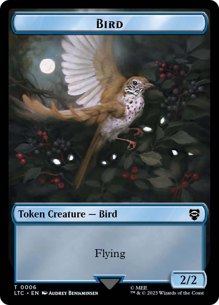 Elf Warrior // Bird Double Sided Token [The Lord of the Rings: Tales of Middle-Earth Commander Tokens] | RetroPlay Games