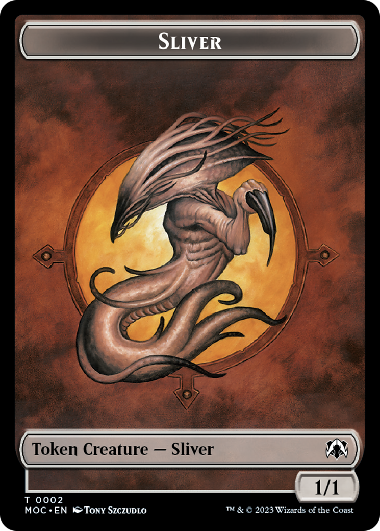 Goblin // Sliver Double-Sided Token [March of the Machine Commander Tokens] | RetroPlay Games