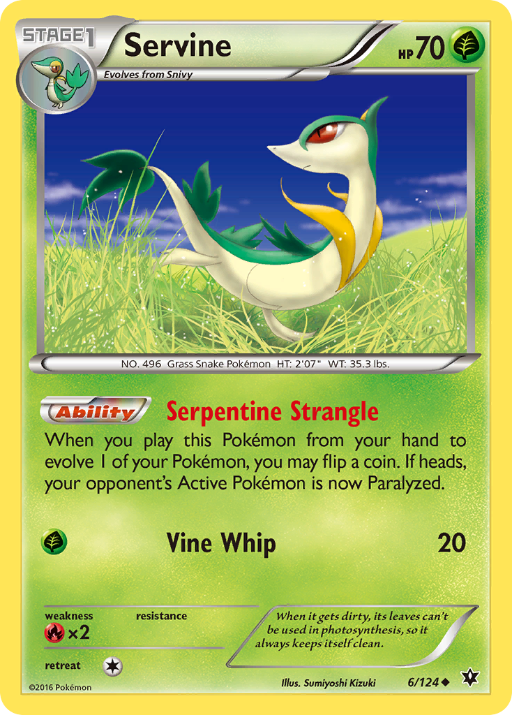 Servine (6/124) [XY: Fates Collide] | RetroPlay Games