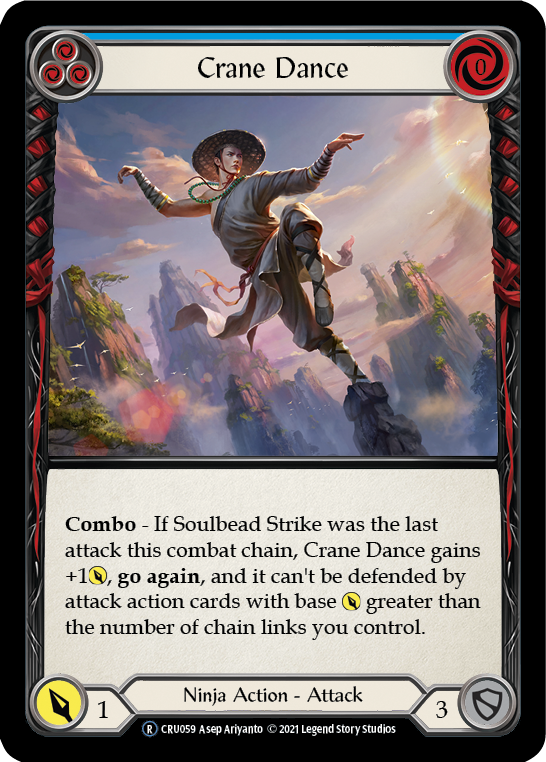 Crane Dance (Blue) [U-CRU059] (Crucible of War Unlimited)  Unlimited Rainbow Foil | RetroPlay Games