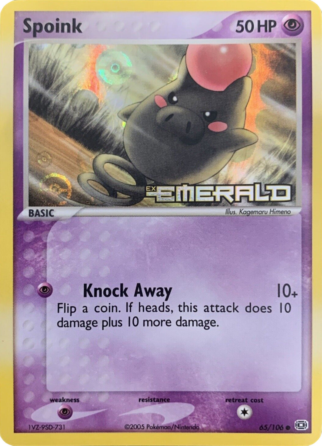 Spoink (65/106) (Stamped) [EX: Emerald] | RetroPlay Games