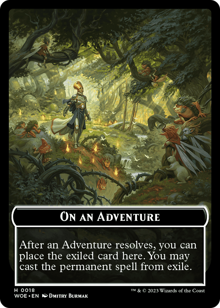 On an Adventure Emblem [Wilds of Eldraine Tokens] | RetroPlay Games