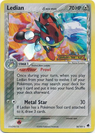 Ledian (18/101) (Delta Species) (Stamped) [EX: Dragon Frontiers] | RetroPlay Games