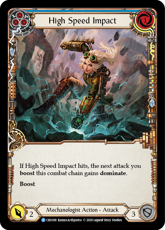 High Speed Impact (Blue) [CRU108] (Crucible of War)  1st Edition Rainbow Foil | RetroPlay Games