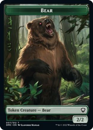 Kavu // Bear Double-sided Token [Dominaria United Commander Tokens] | RetroPlay Games